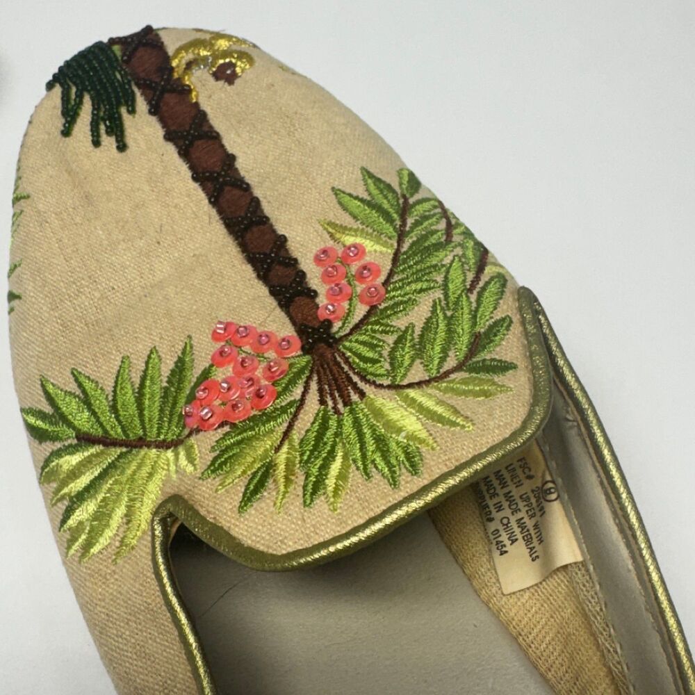 Cruise Shoes Monkey Mules Slip On Rounded Toe Open Back Womens Embroidery VTG